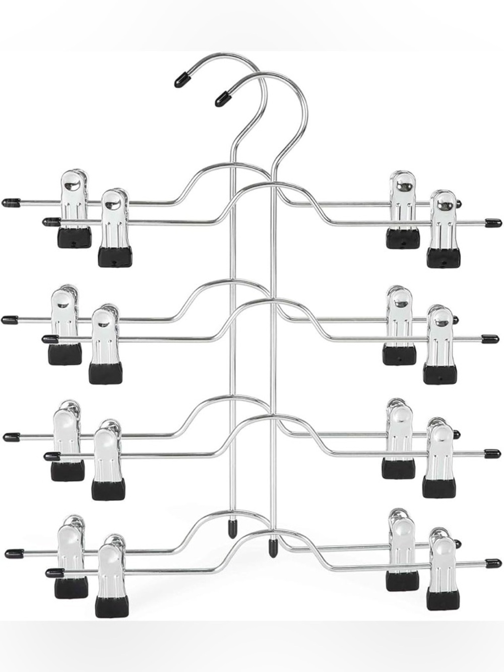4 Tier Metal Hanger space saving clips Skirt Legging Top Organizer TOPIA CT20B